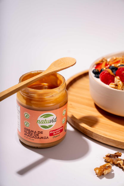 Crema de Nuez de Macadamia BIO Natuvid | 230gr | Sin Gluten, Sin Lactosa | 100% Natural y Vegana| NON-GMO_1