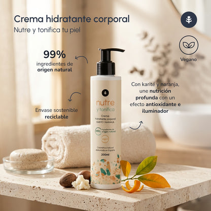 Planeta Huerto Karité e Laranja Creme Hidratante Corporal 200 ml