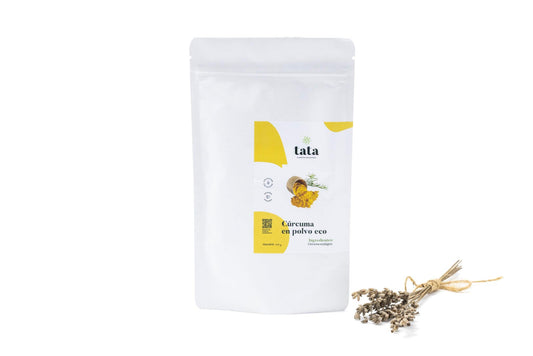 Cúrcuma en polvo ecológica, especia para curry, arroces y leche dorada 100 g_0