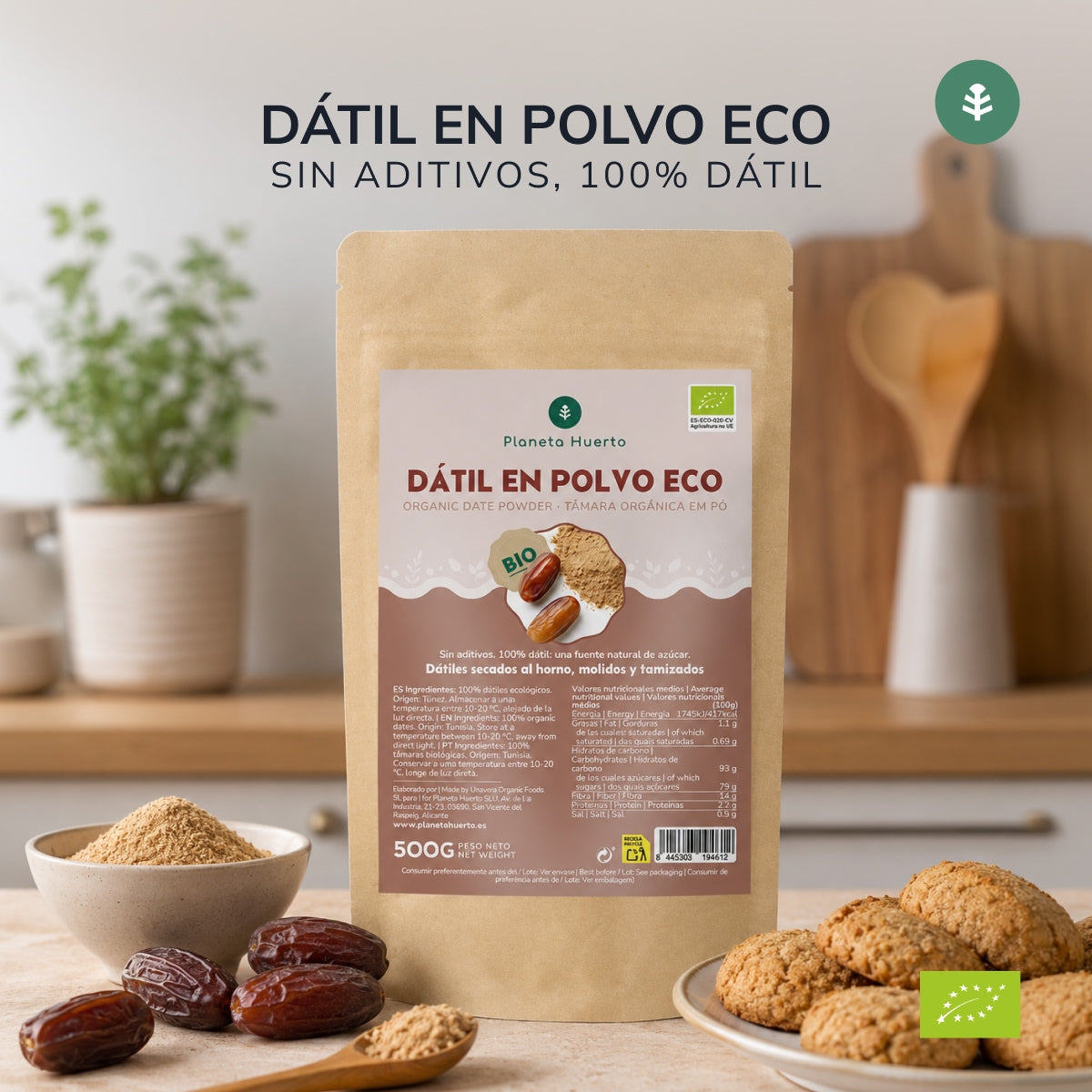 Planeta Huerto Tâmara em Pó 500 g