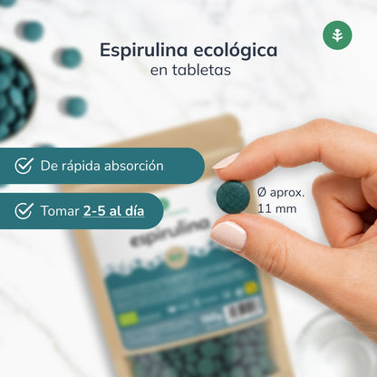 Spirulina 500mg BIO Planeta Huerto 300 comprimidos