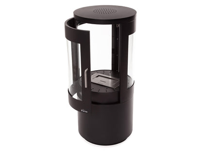 Estufa De Etanol Diseño De Torre En Acero Negro Con Puerta De Cristal Templado Bestfire View Purline_4
