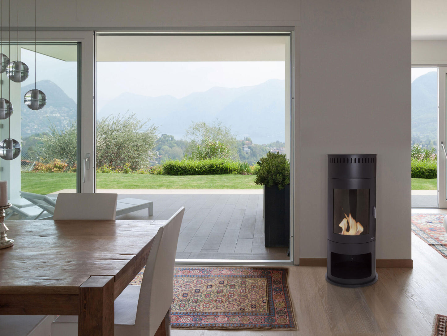 Estufa De Etanol En Acero Negro Con Puerta De Cristal Templado Bestfire B Purline_2