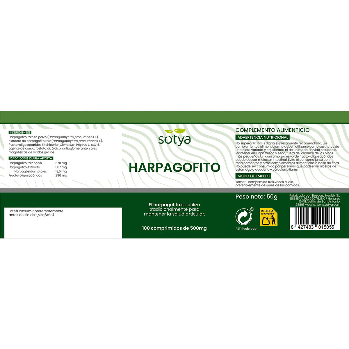 Harpagofito Sotya 100 Comp