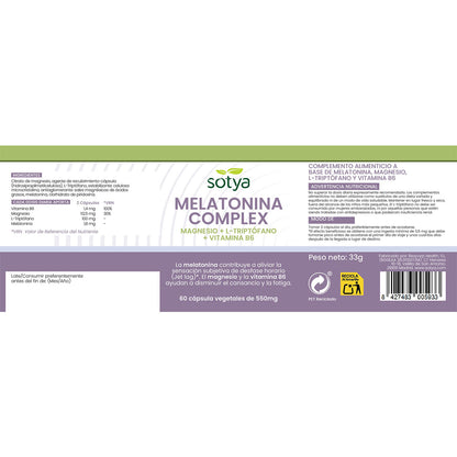 Melatonina Complex Sotya 60 Caps