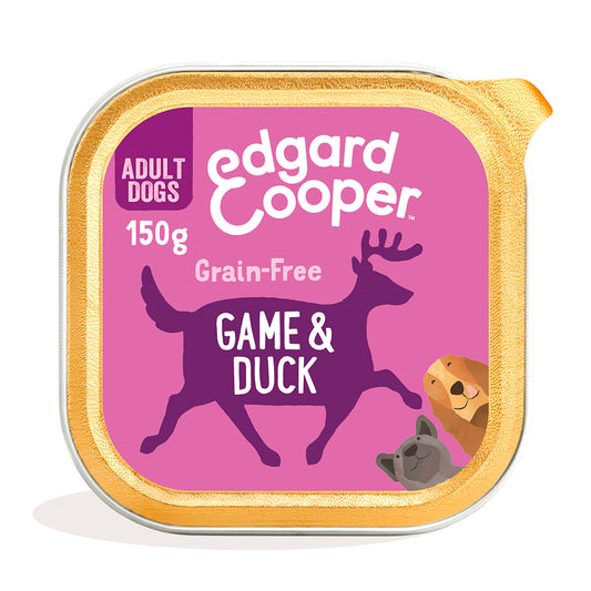 Tarrina de comida para perros con venado y pato sin cereales | Edgard & Cooper 150 g