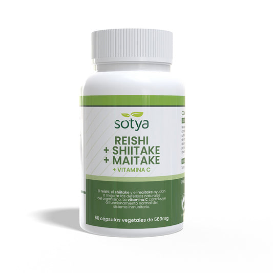 Reishi Maitake Shiitake 60 cápsulas. Sotya