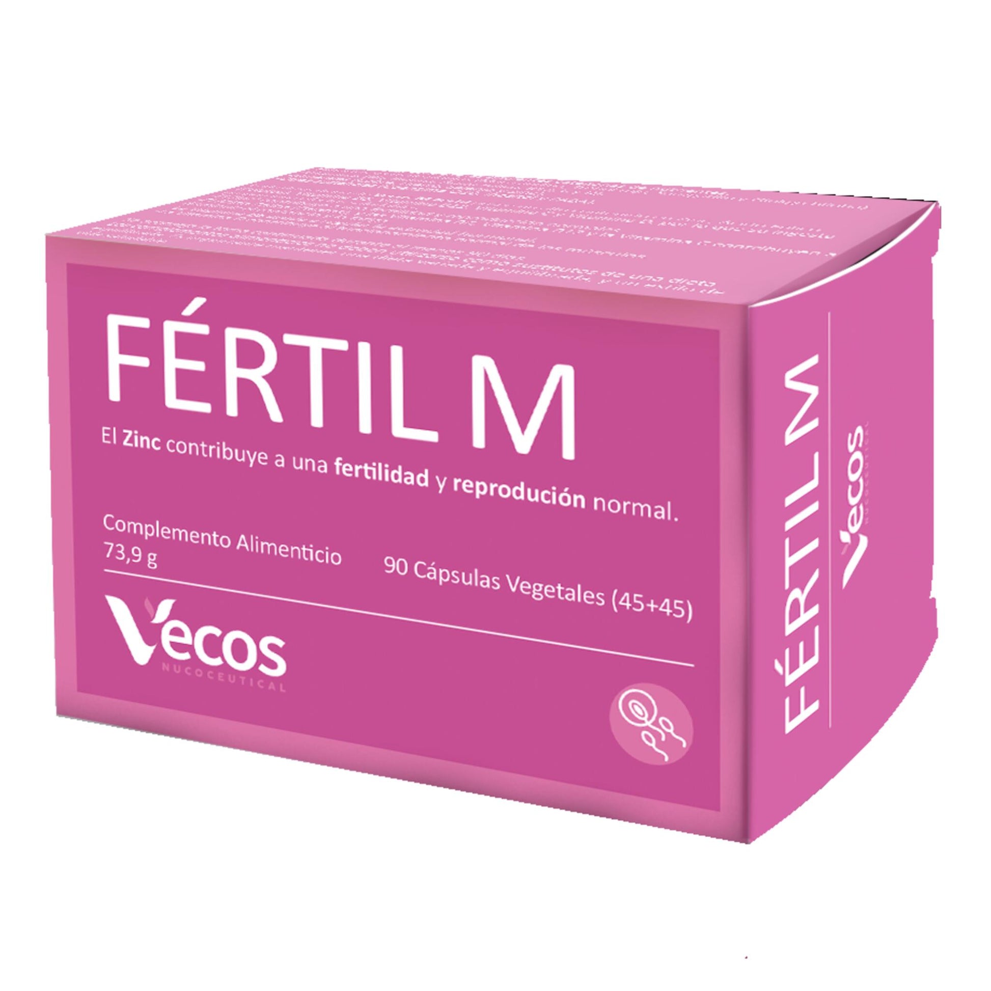 Fértil M VECOS (45+45 cápsulas) | Fertilidad femenina, preconcepción y regulador hormonal | Inositol y Folato | CoQ10+B6_0