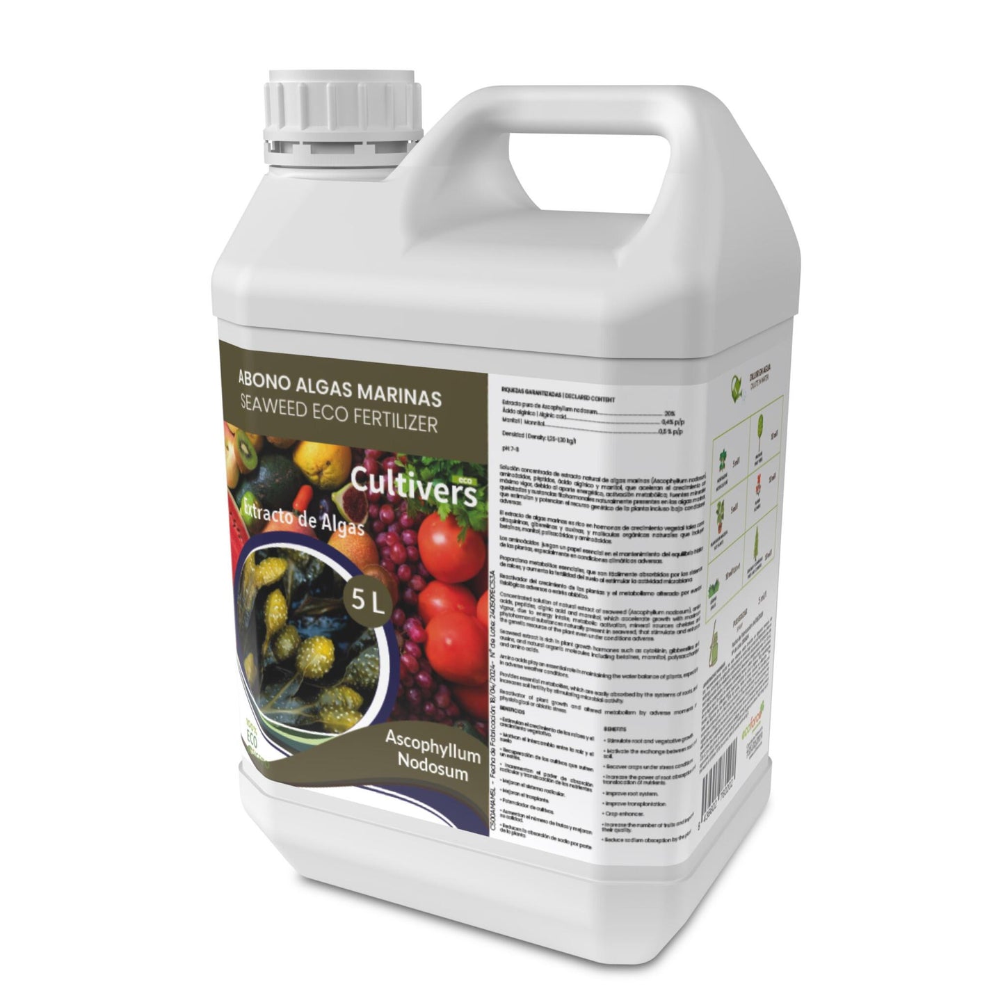 Fertilizante Algas Marinas Líquido Cultivers 2x1l_2