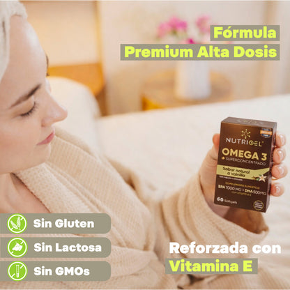 Omega 3 Superconcentrado Blíster Vainilla Nutricel 120 perlas