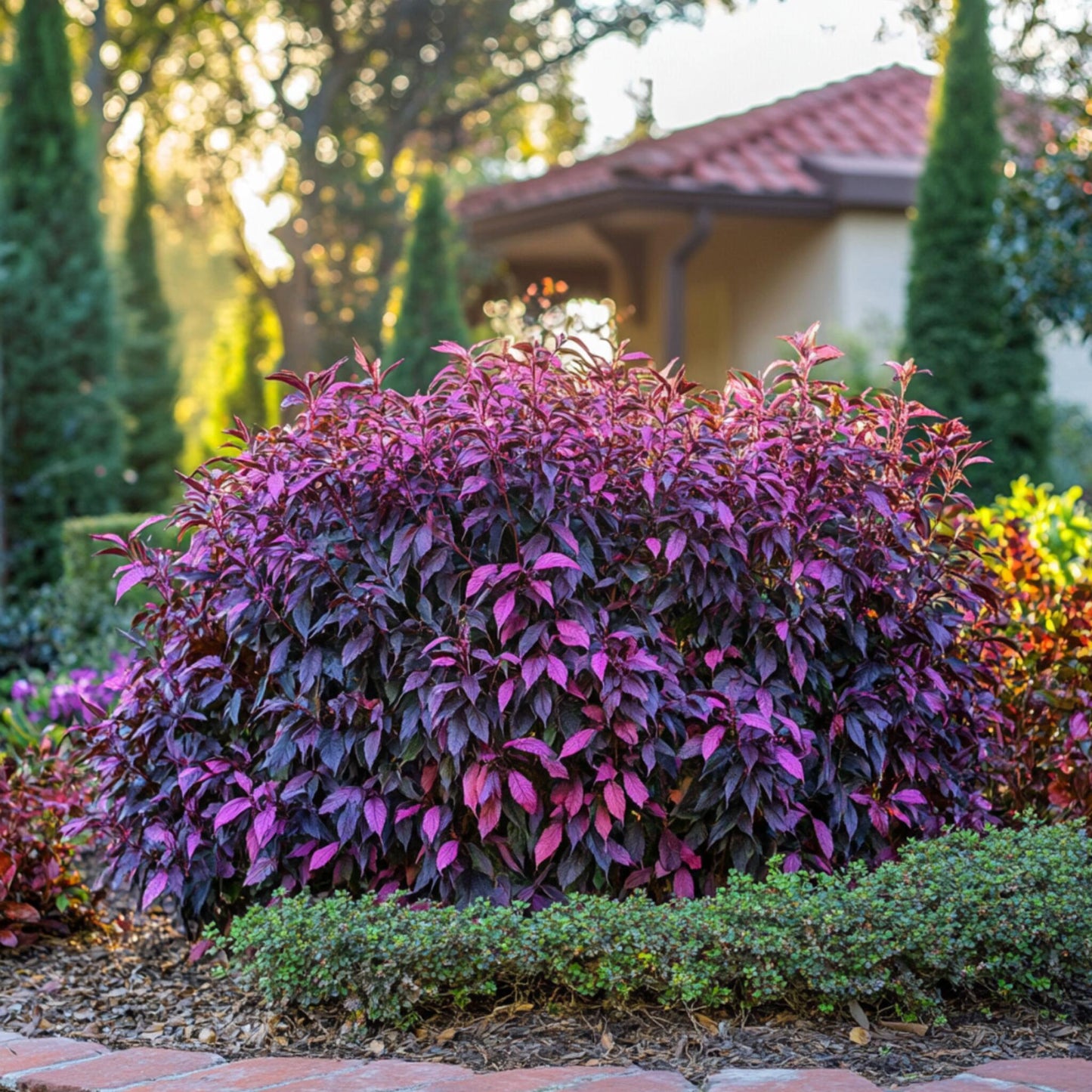 Flor Roja Eterna - 2 Pzs - Loropetalum 'fire Dance' - Altura 30-40cm - ⌀15cm_1