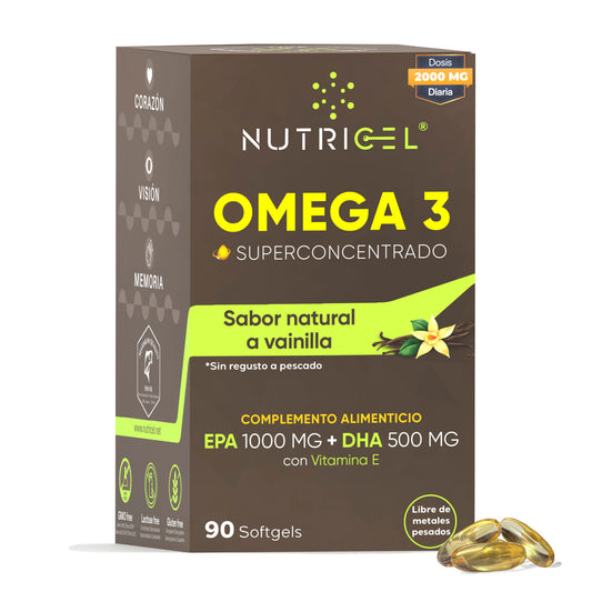Omega 3 Superconcentrado Blíster Vainilla Nutricel 90 perlas