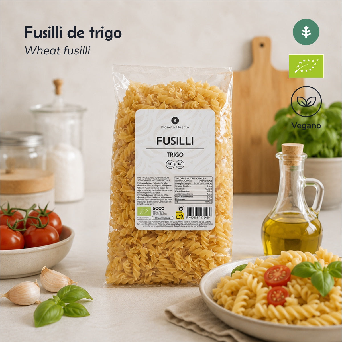 Fusilli de Trigo Biológico Planeta Huerto 5 Kg