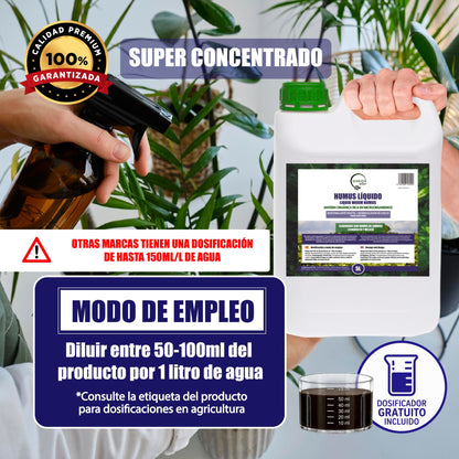 GREEN GOF Humus Líquido De Lombriz Premium 5l. Enriquecido Con Leonardita Y Melaza. Fertilizante Rico En Microorganismos_4