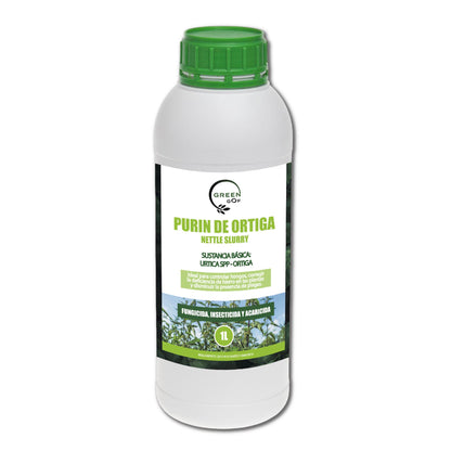 GREEN GOF Purin De Ortiga, 1L. Insecticida, Fungicida, Acaricida. Orgánico y 100% Natural. Curativo y Preventivo._0