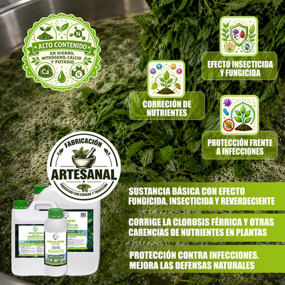 GREEN GOF Purin De Ortiga, 1L. Insecticida, Fungicida, Acaricida. Orgánico y 100% Natural. Curativo y Preventivo._2
