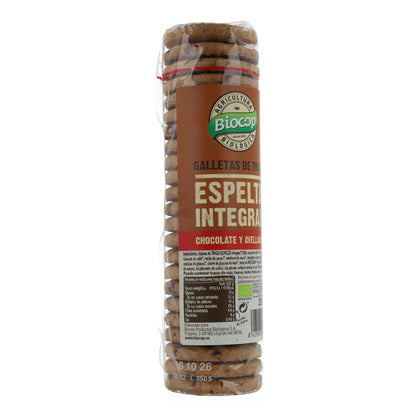 Biscoito de Espelta Integral com Chocolate e Avelãs Biocop Bio 250 g