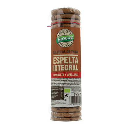 Biscoito de Espelta Integral com Chocolate e Avelãs Biocop Bio 250 g