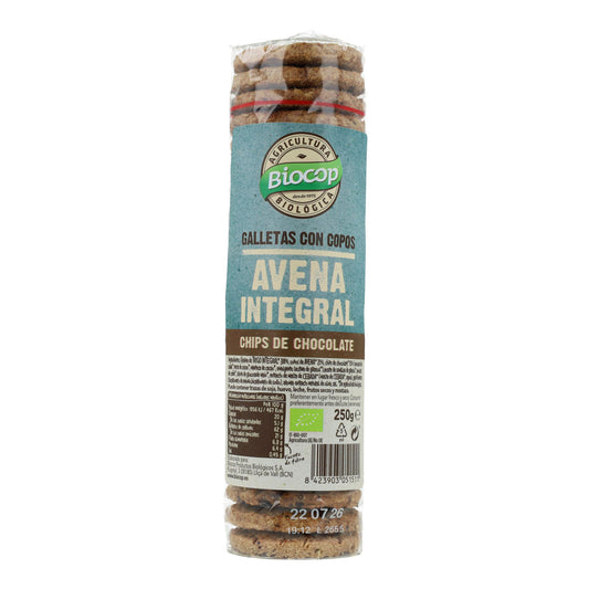 Biocop Bolachas de aveia integral com pepitas de chocolate biológico 250 g