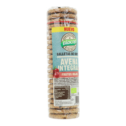 Galletas de Copos de Avena Integrales con Frutos Rojos Biocop 250g