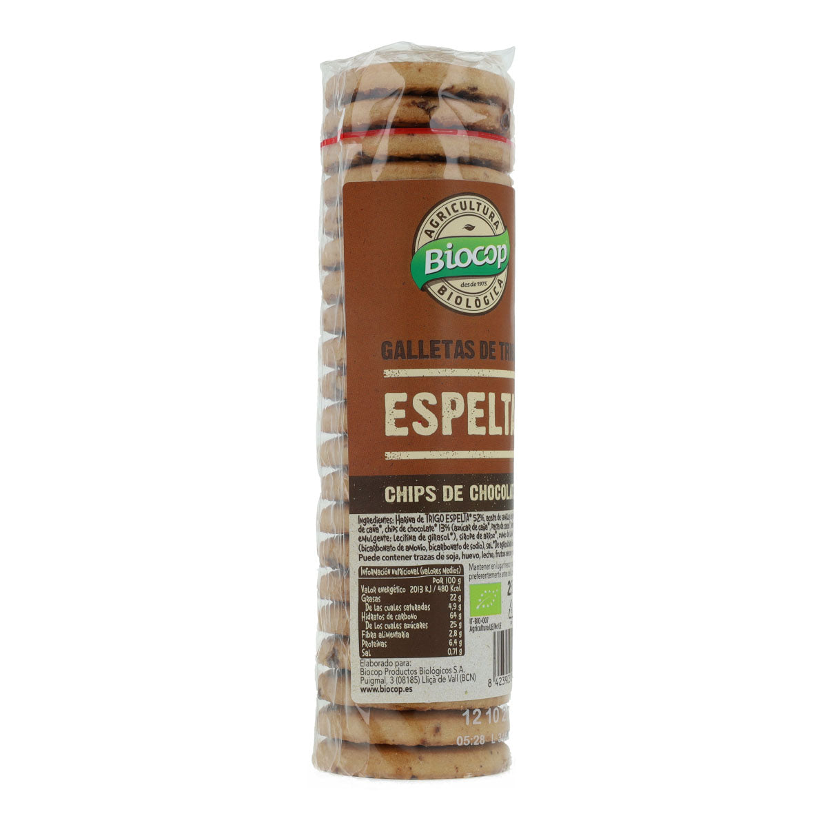 Galletas de Espelta con Chips de Chocolate Bio Biocop 250 g