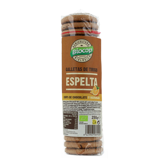 Biocop Biscoitos de Espelta Biológica com Pepitas de Chocolate e Laranja 250 g