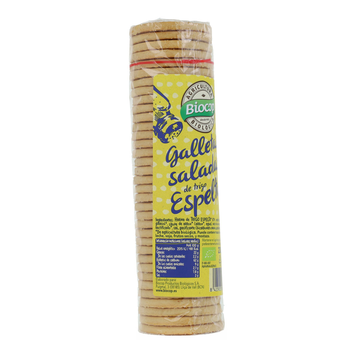 Galletas Saladas de Trigo Espelta BIO Biocop 250 g
