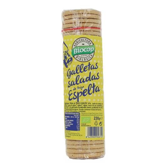 Biscoitos Salgados de Trigo Espelta Biológico Biocop 250 g