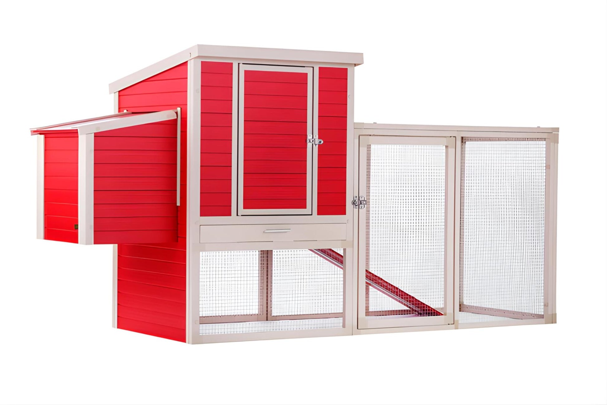 Gallinero Sonora Con Parque Para Exterior Capacidad 4-5 Aves - Ecoflex Material Sostenible Y Duradero. Fácil Montaje_3