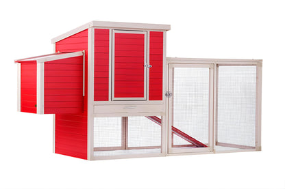 Gallinero Sonora Con Parque Para Exterior Capacidad 4-5 Aves - Ecoflex Material Sostenible Y Duradero. Fácil Montaje_3