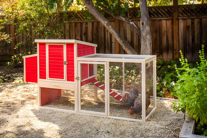 Gallinero Sonora Con Parque Para Exterior Capacidad 4-5 Aves - Ecoflex Material Sostenible Y Duradero. Fácil Montaje_0