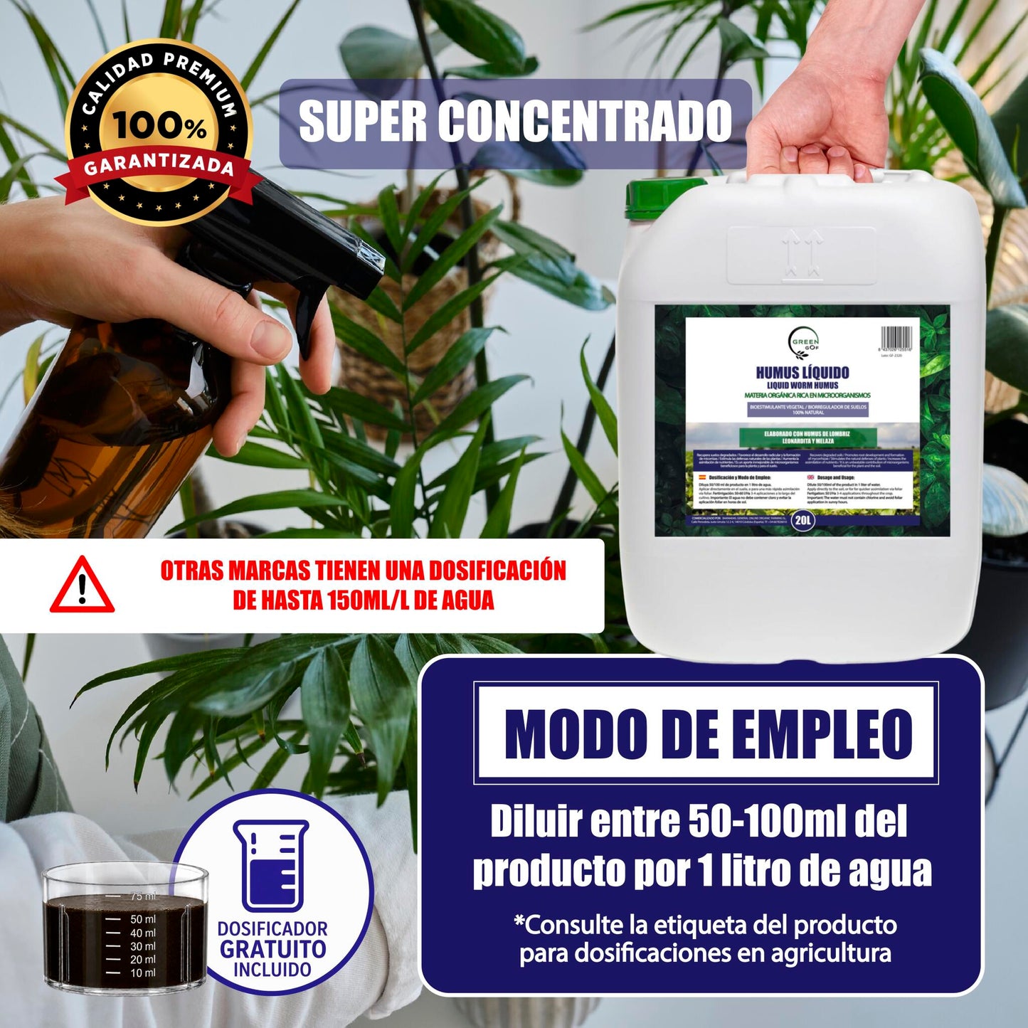 Green Gof Humus Líquido De Lombriz Premium 20l. Enriquecido Con Leonardita Y Melaza.fertilizante Rico En Microorganismos_4