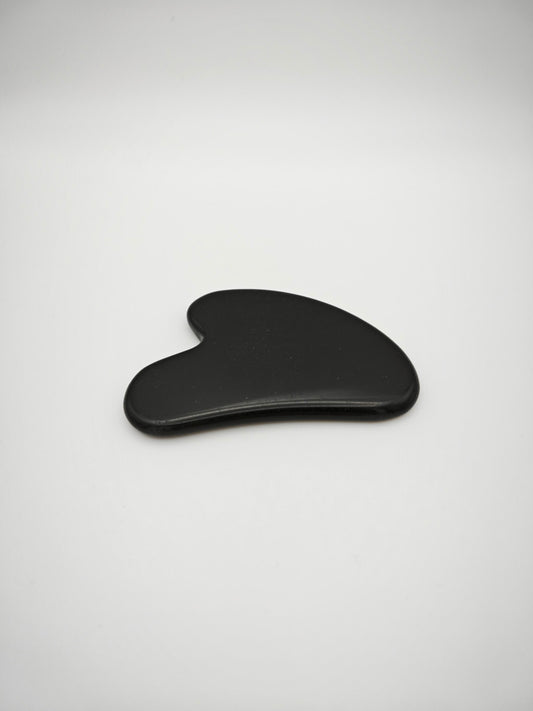 Gua Sha facial de obsidiana negra para masaje y drenaje linfático · Unisex_0