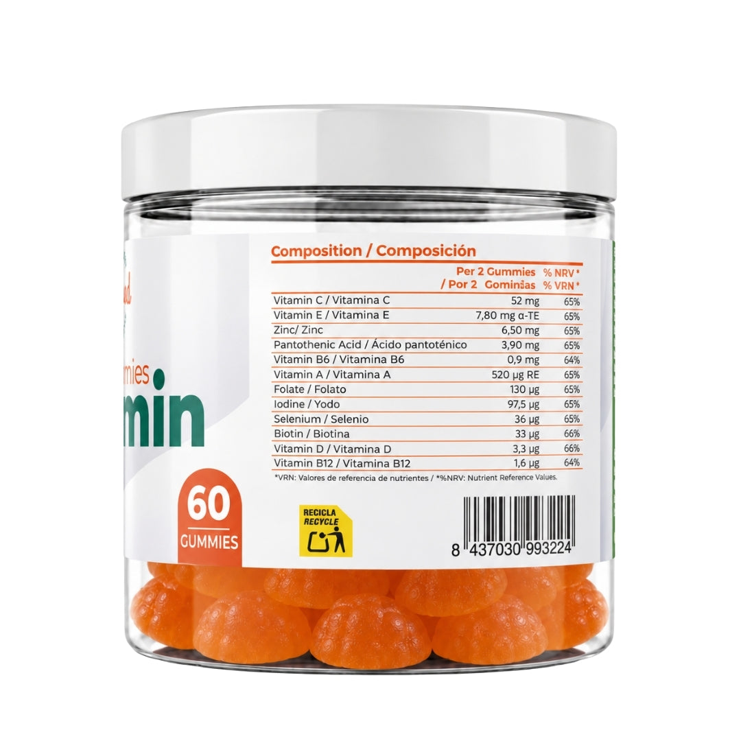 Gummies Multivitamin sabor Naranja Torafood 60 gummies