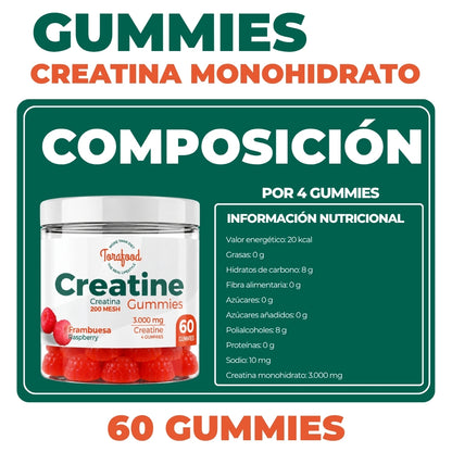 Gummies Creatine sabor Frambuesa Torafood 60 gummies