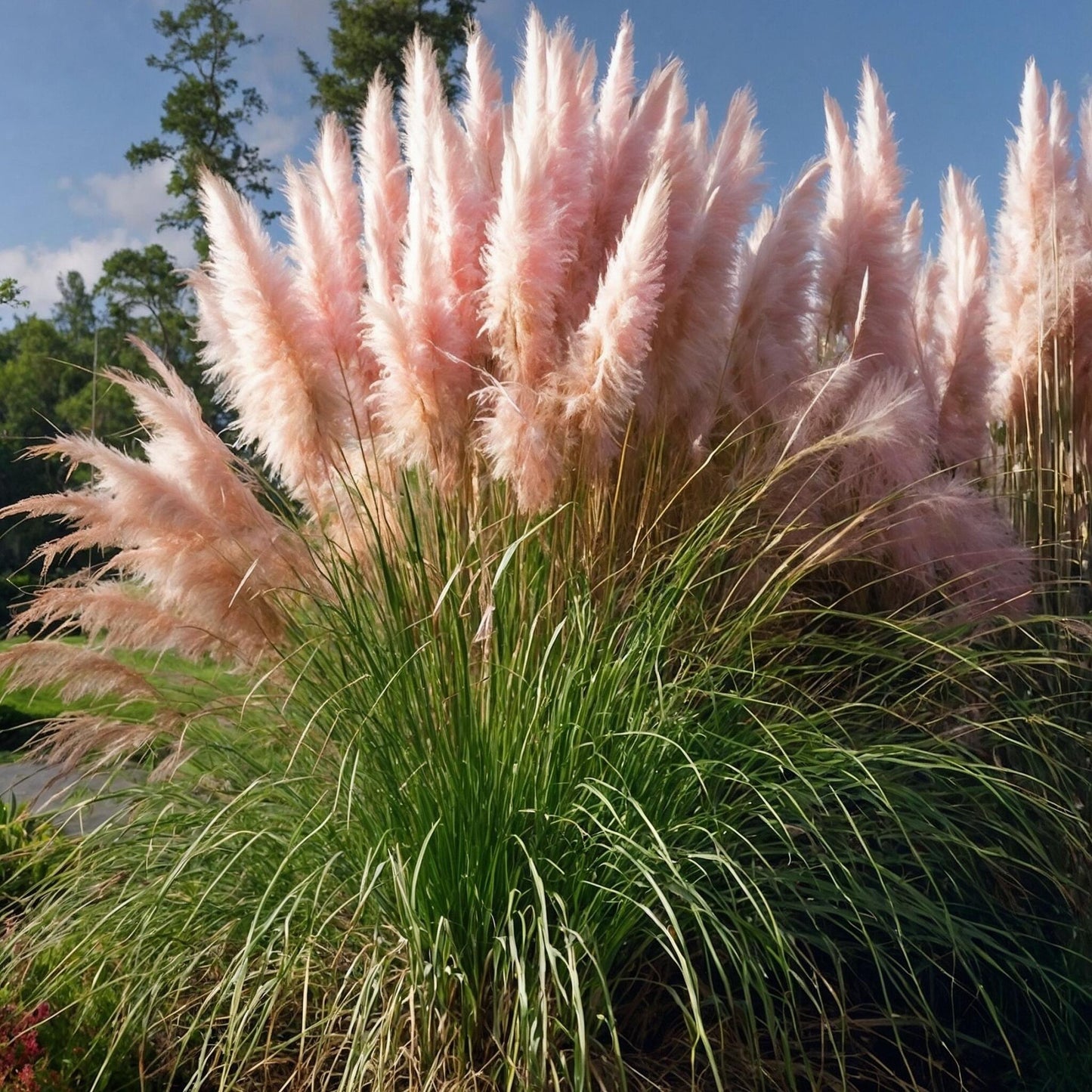 Hierba Da Las Pampas - 3 Pzs - Cortaderia Selloana - Altura 25-40cm - ⌀9cm_1