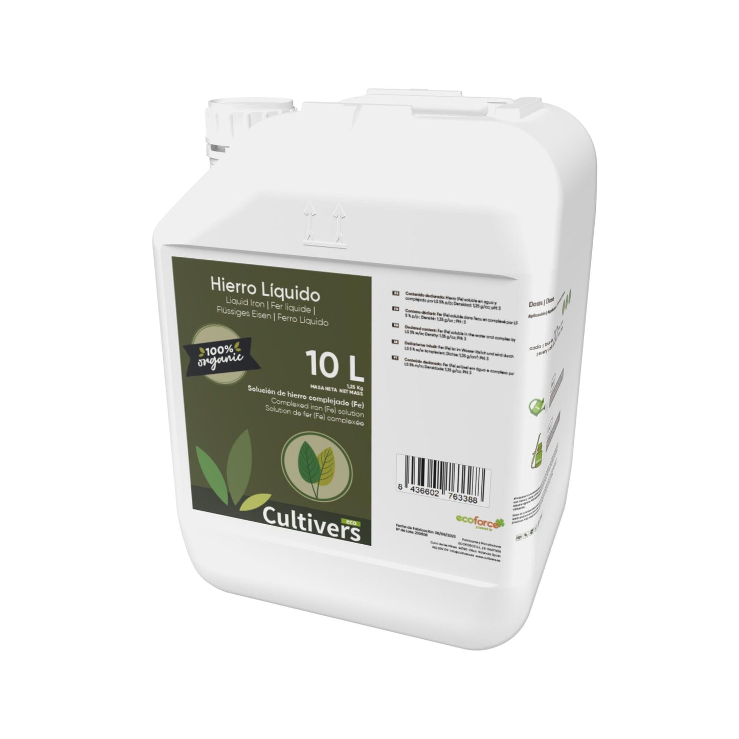 Hierro Liquido Para Plantas Cultivers 10 L_2