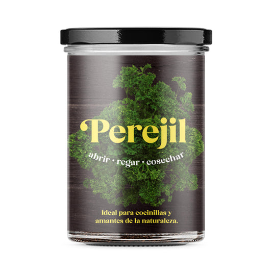Huerto de Cocina de Perejil Kit de Cultivo con Semillas, Tarro Reutilizable y Sustrato | Regalo Original - Resetea_0