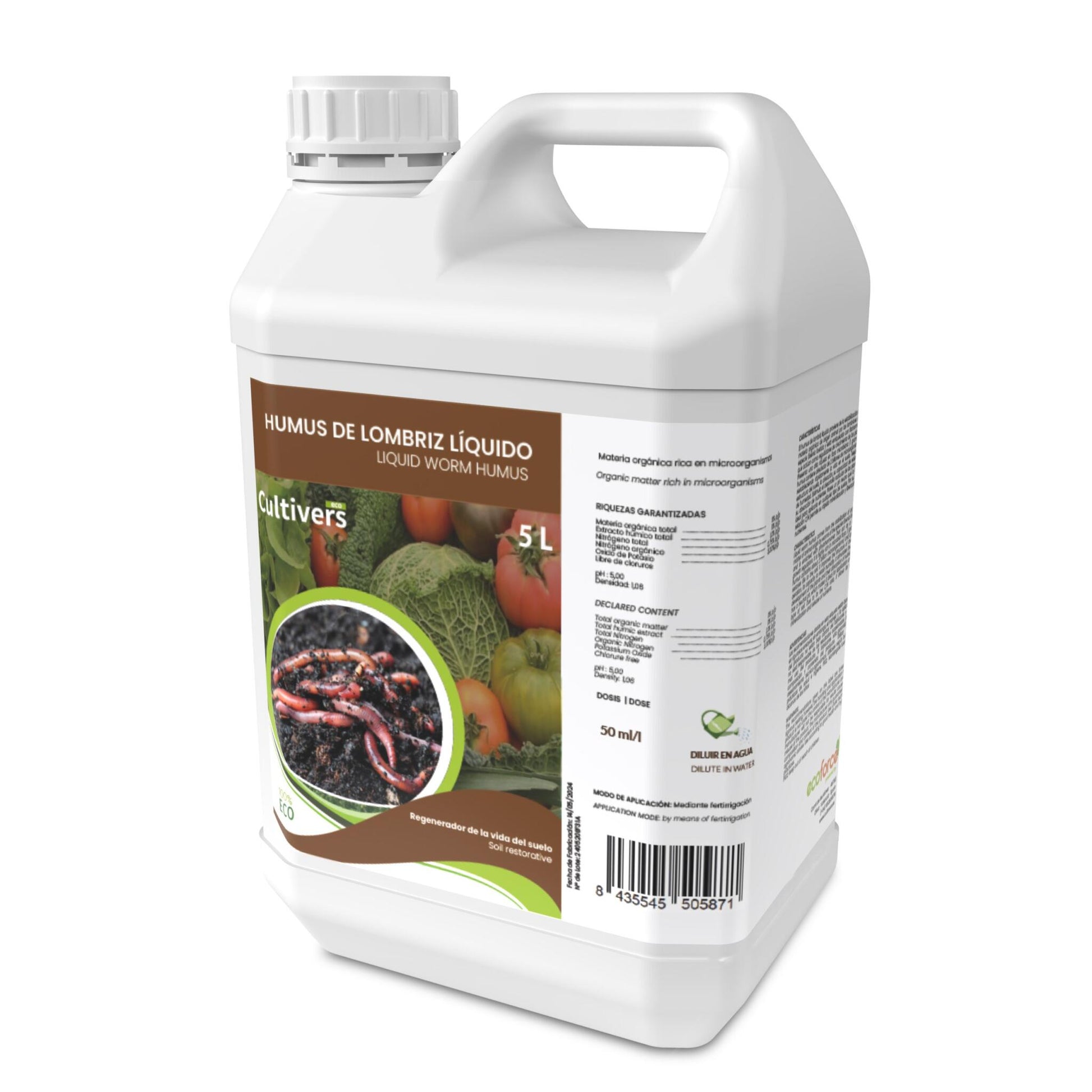Humus De Lombriz Líquido Cultivers 20 L_1