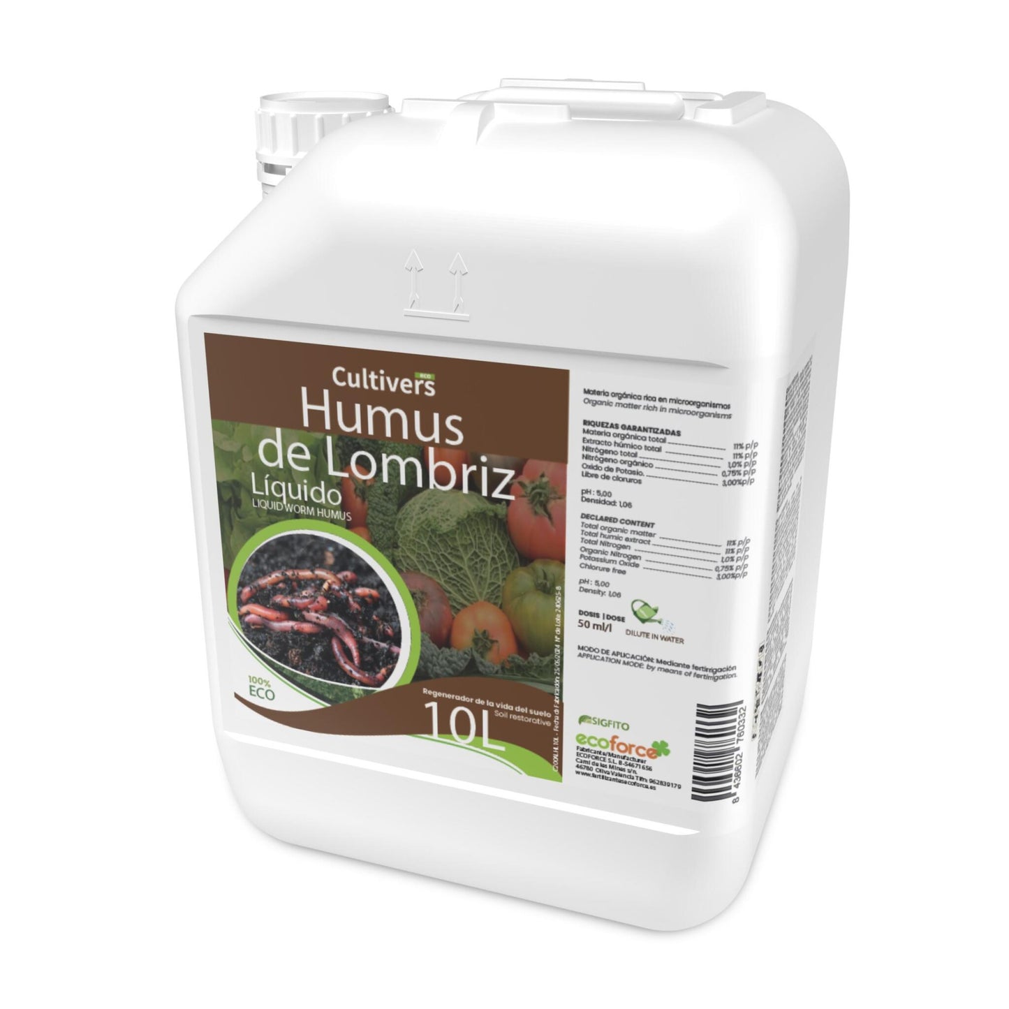 Humus De Lombriz Líquido Cultivers 20 L_2