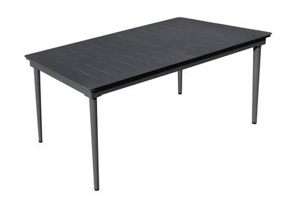 Inari Mesa De Jardín Rectangular Extensible Para 10 Personas De Aluminio Negro 240x100xh75cm- Mobiliario De Jardín_0