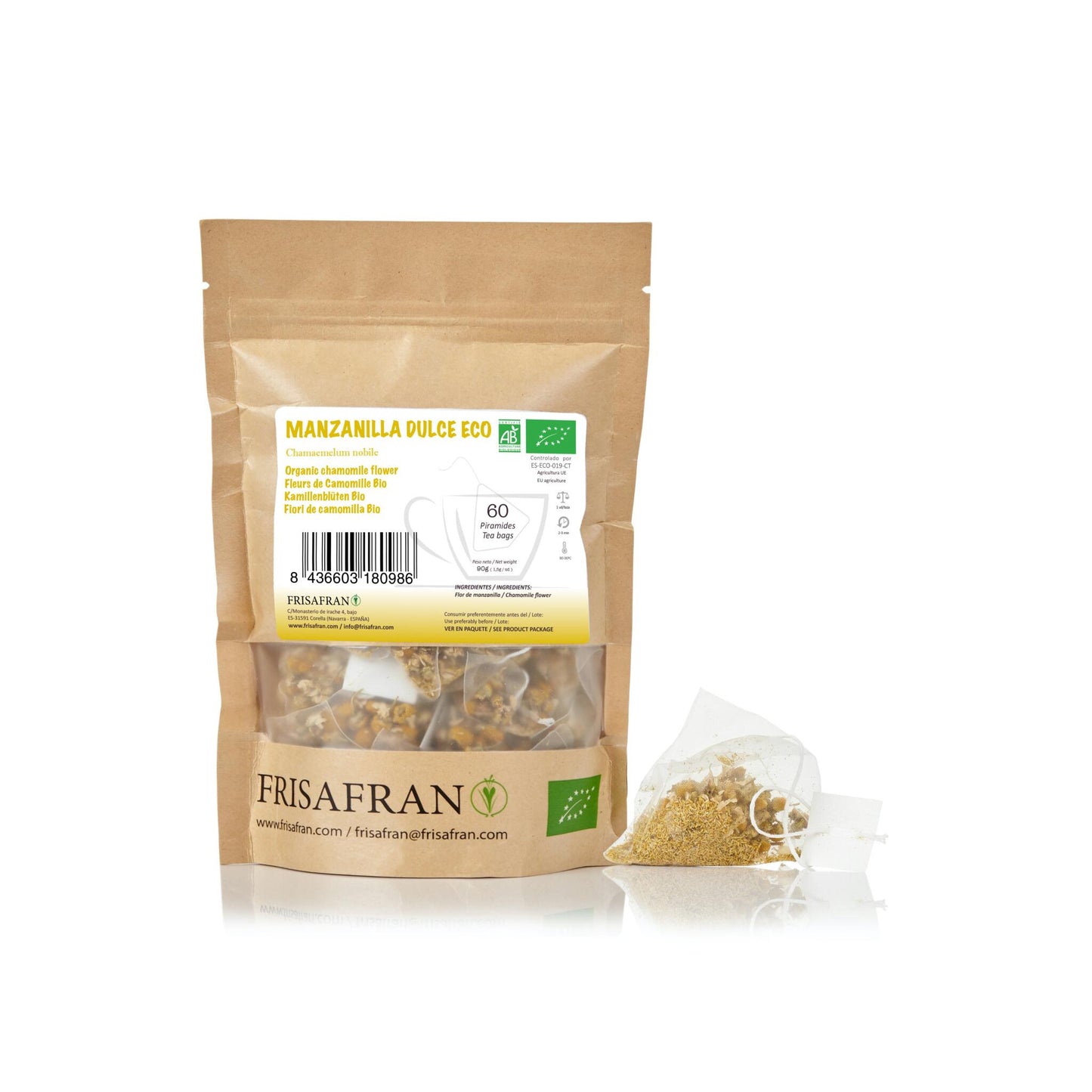 Infusión De Manzanilla Dulce En Pirámides Ecológica | Frisafran 60 Uds_1