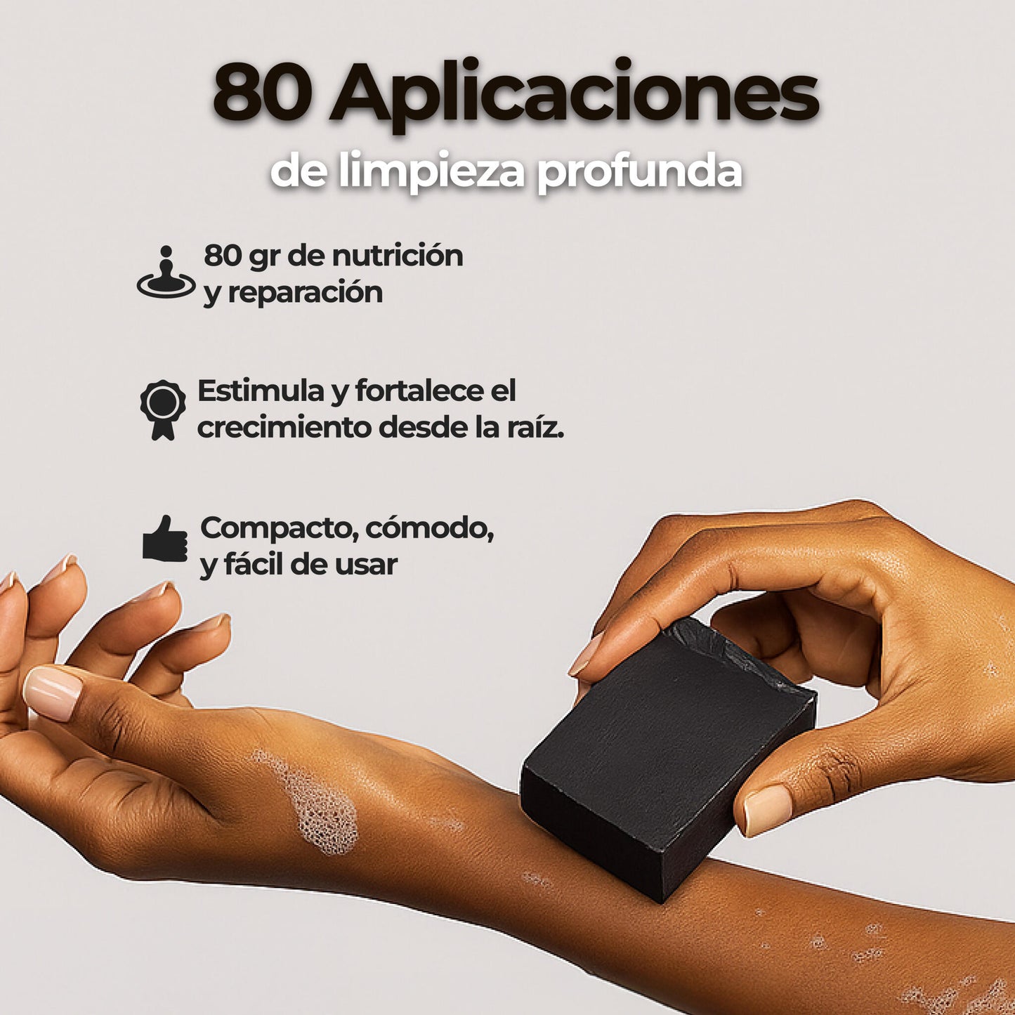 Jabón de Carbón Activo 100 g | Limpieza Profunda para Piel Grasa y Mixta_2