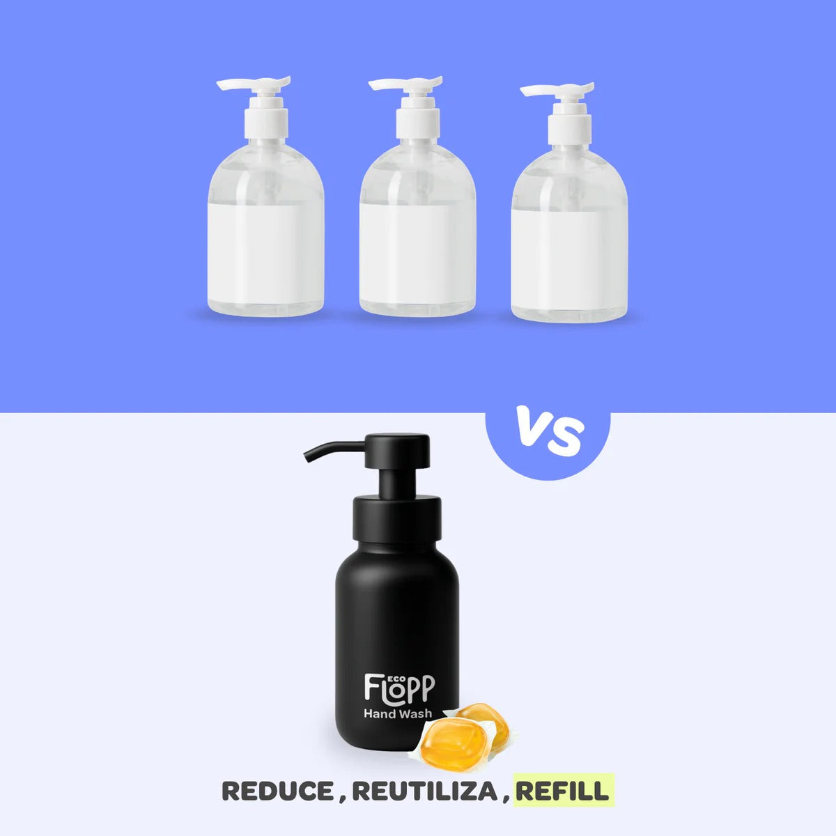 Jabón de manos botella negra +1 refill Lotus Flopp 250ml