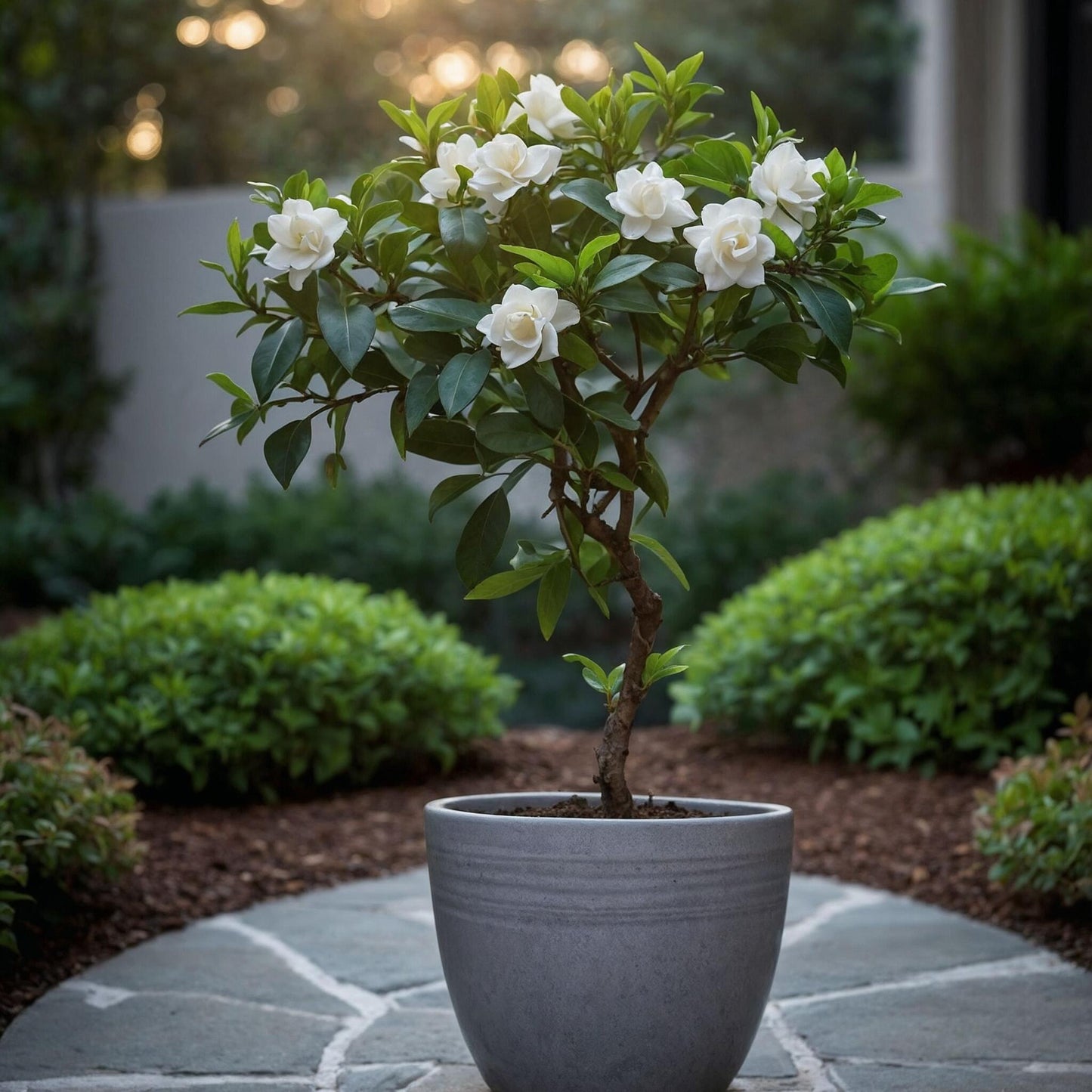 Jazmín De Arabia - 2 Pzs - Gardenia Jasminoides - Altura 50-60cm - ⌀19cm_1
