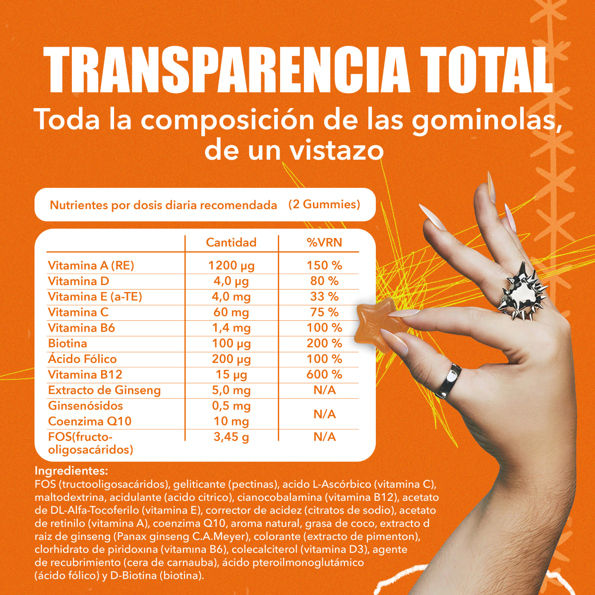 Gummies Energía con Ginseng JOY+ 60 uds