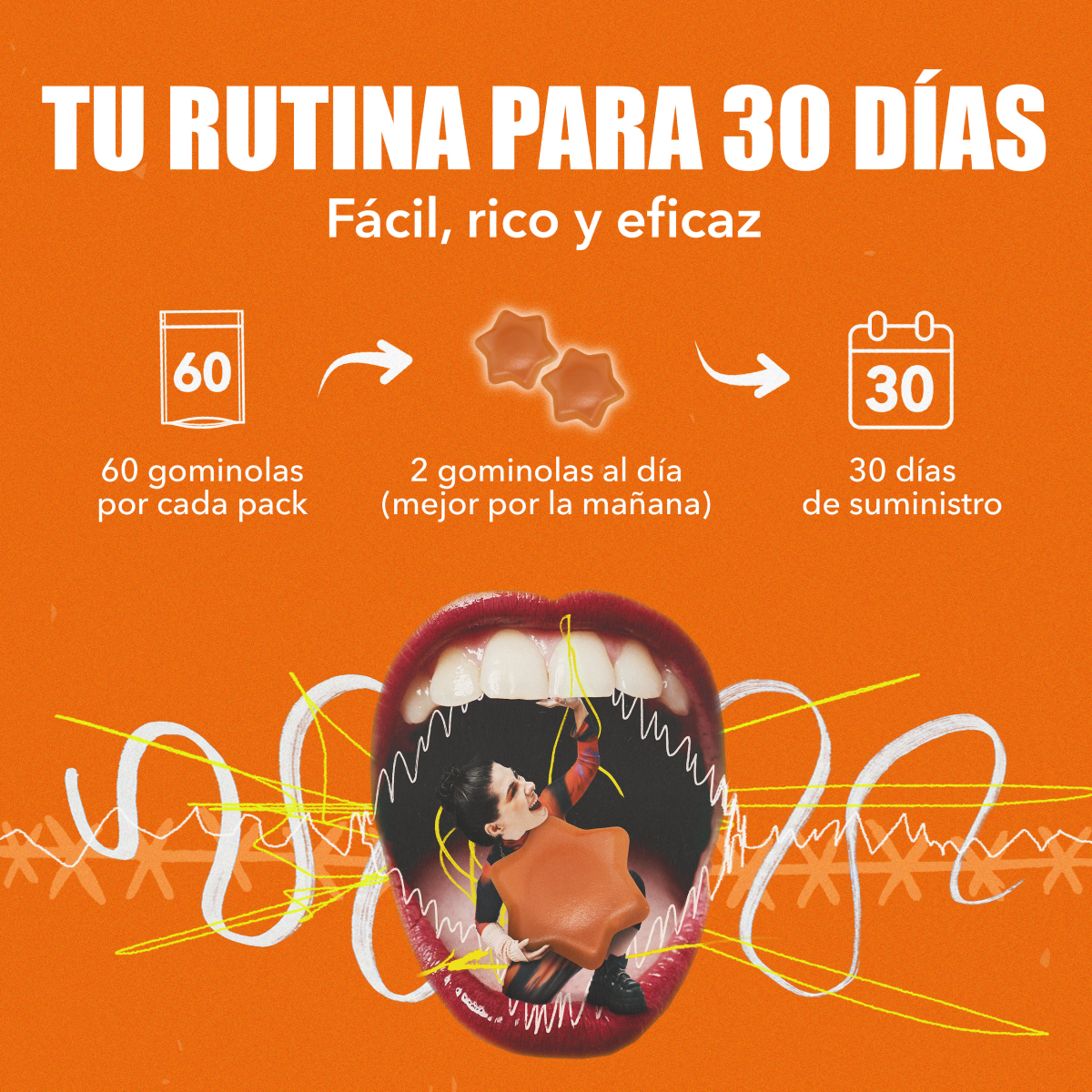 Gummies Energía con Ginseng JOY+ 60 uds