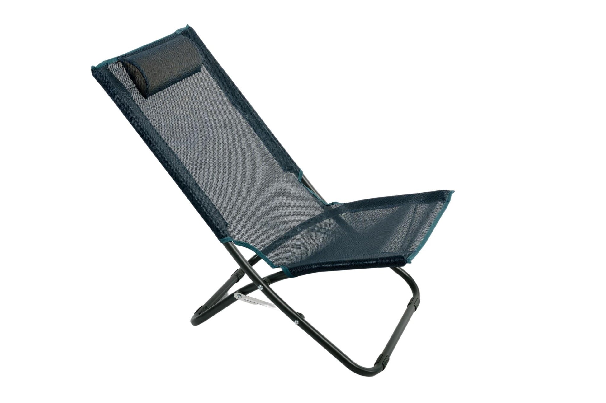 Juego De 2 Sillas De Jardín Plegables De Acero Azul - Muebles De Jardín - Chilian - 76x50x74cm_0