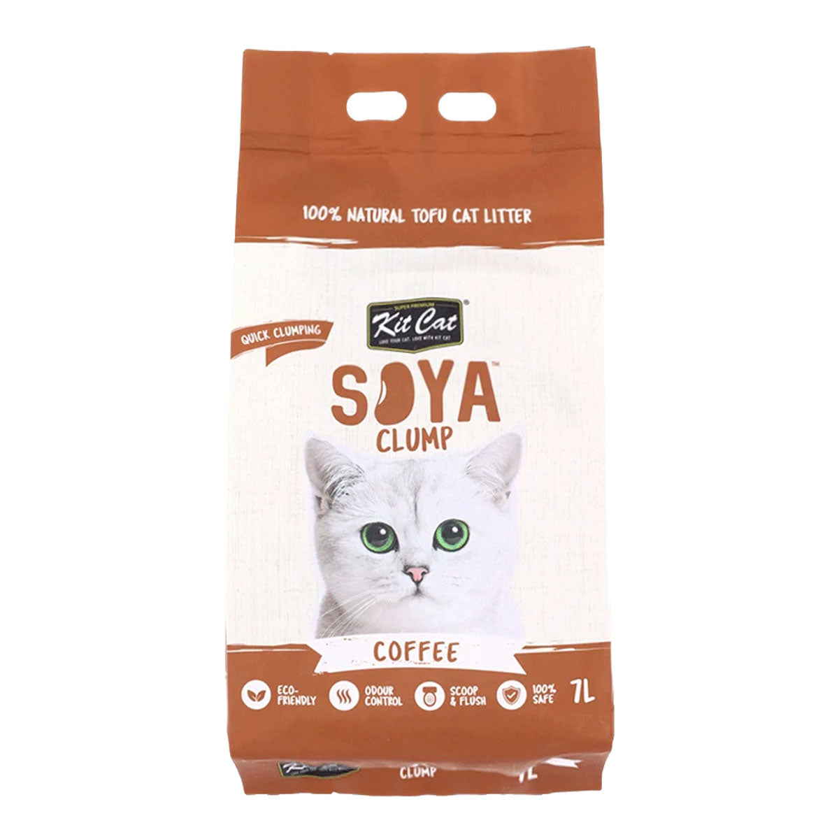 Pack de 6 Kit Cat Arena Eco SoyaClump - Areia para gatos Coffee 7 L