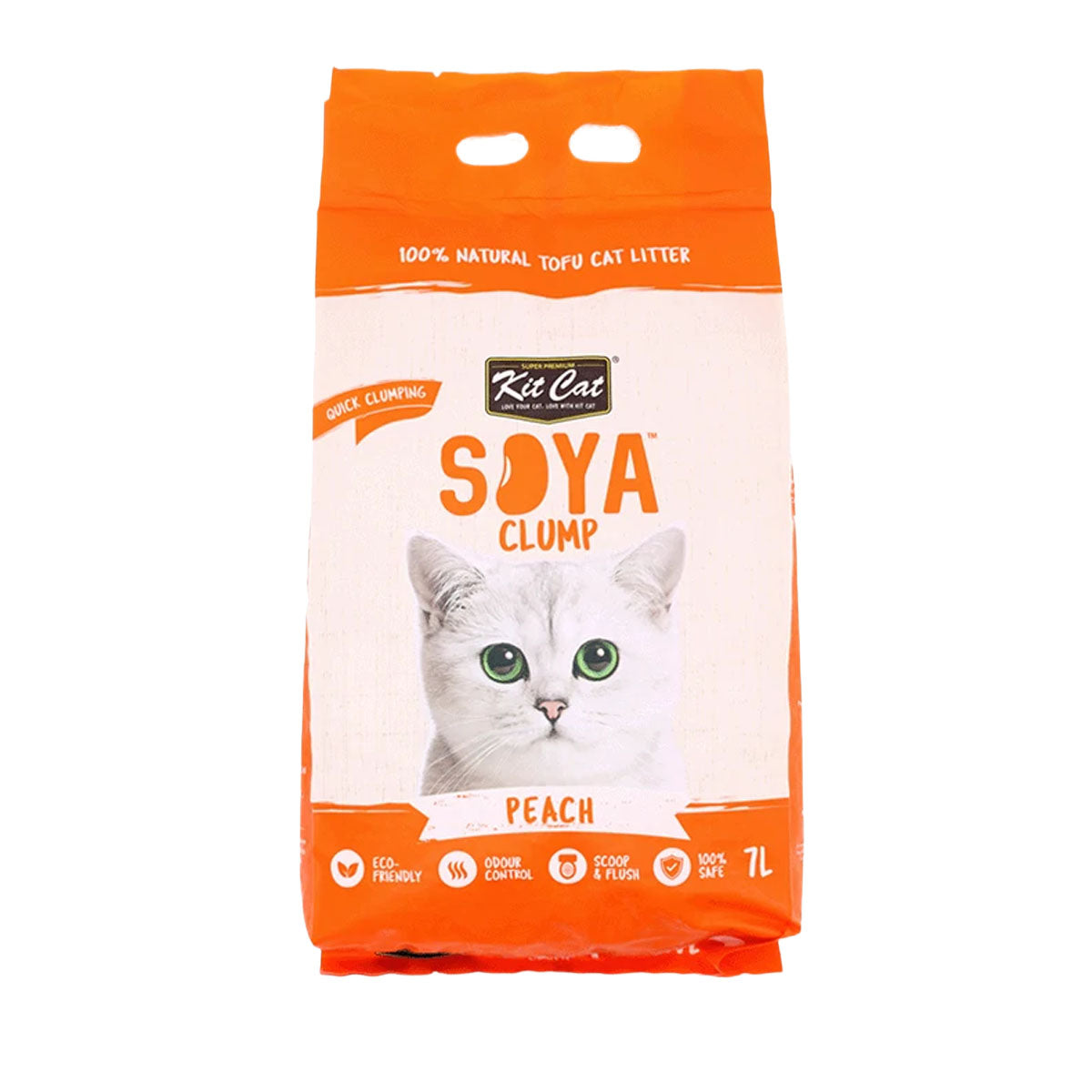 Pack de 6 Kit Cat Arena Eco SoyaClump - Areia para gatos Pêssego 7 L